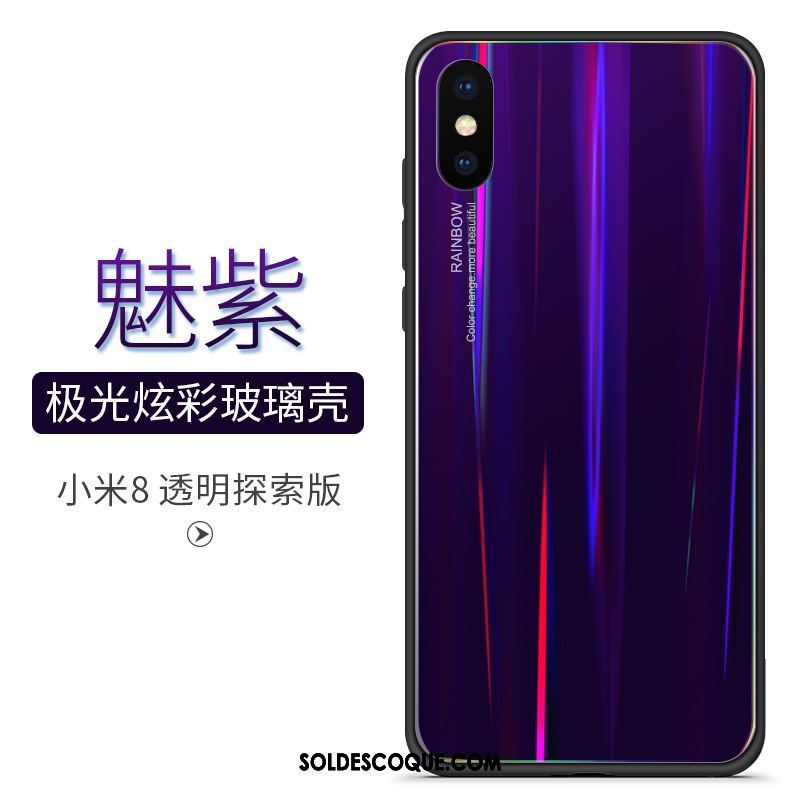 Coque Xiaomi Mi 8 Pro Tendance Bleu Nouveau Dégradé De Couleur Protection Pas Cher