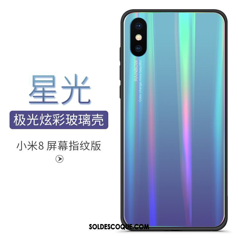 Coque Xiaomi Mi 8 Pro Tendance Bleu Nouveau Dégradé De Couleur Protection Pas Cher