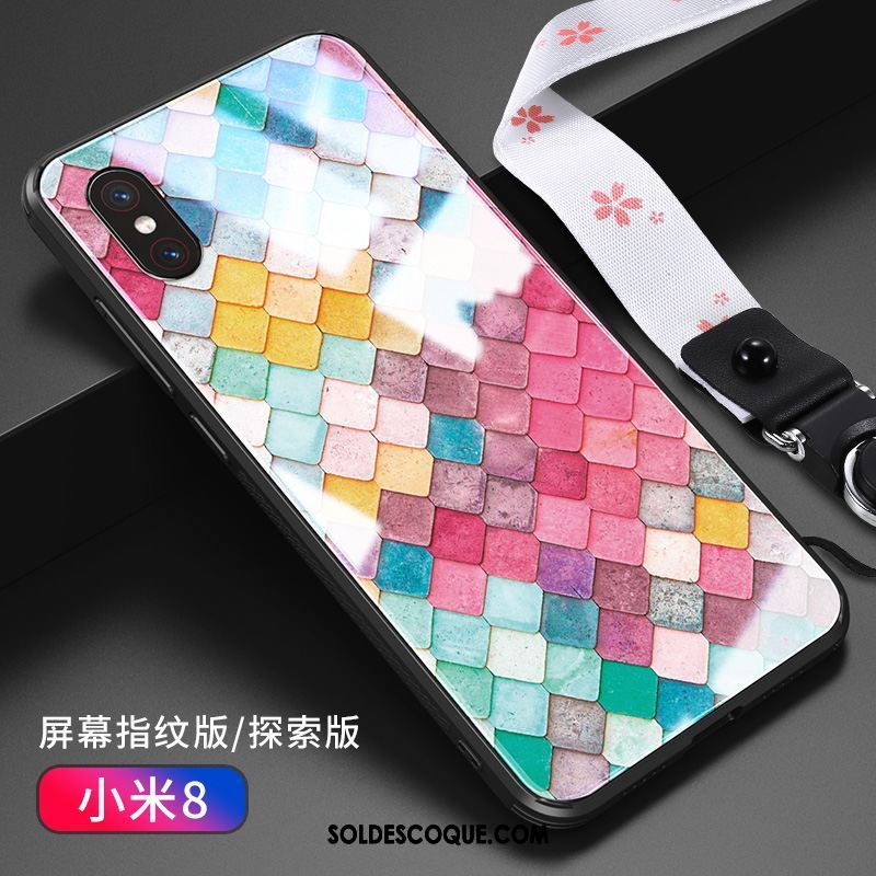 Coque Xiaomi Mi 8 Pro Très Mince Amoureux Vent Clair Silicone Pas Cher