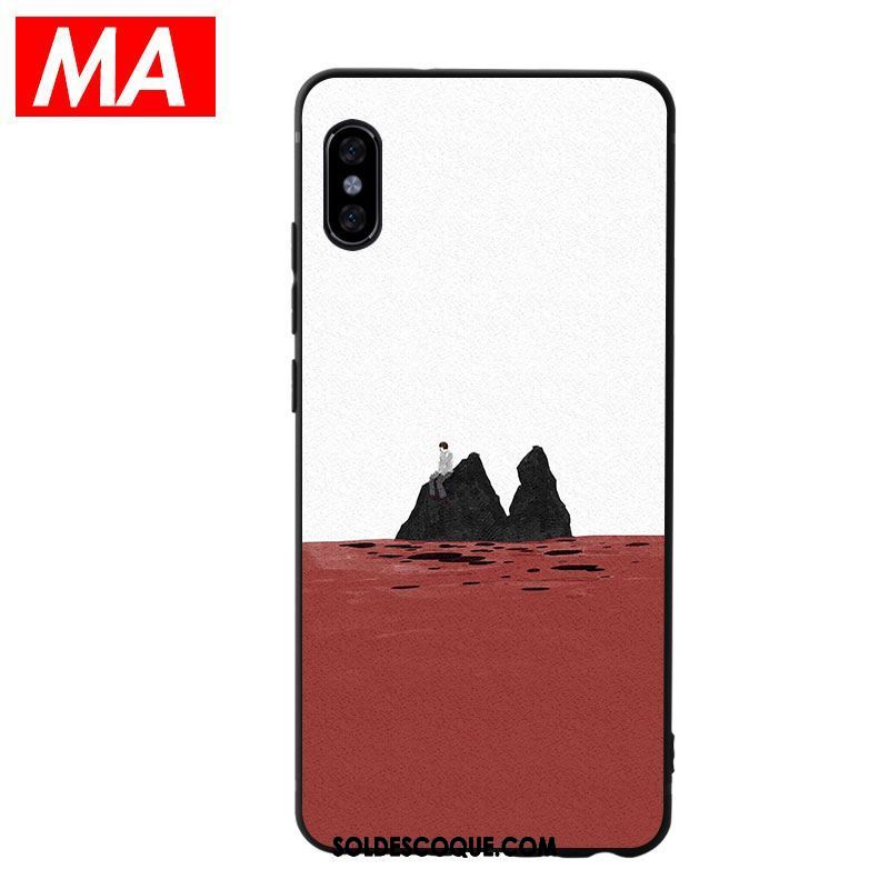 Coque Xiaomi Mi 8 Pro Téléphone Portable Bleu Peinture À L'huile Beau Modèle Fleurie Pas Cher