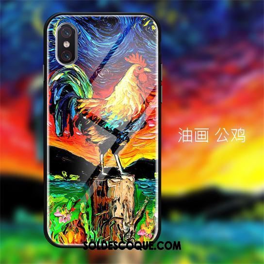 Coque Xiaomi Mi 8 Pro Téléphone Portable Peinture À L'huile Tendance Bleu Petit Pas Cher