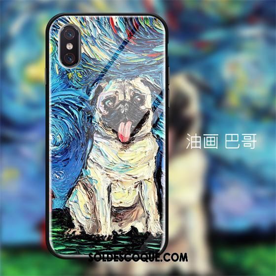 Coque Xiaomi Mi 8 Pro Téléphone Portable Peinture À L'huile Tendance Bleu Petit Pas Cher