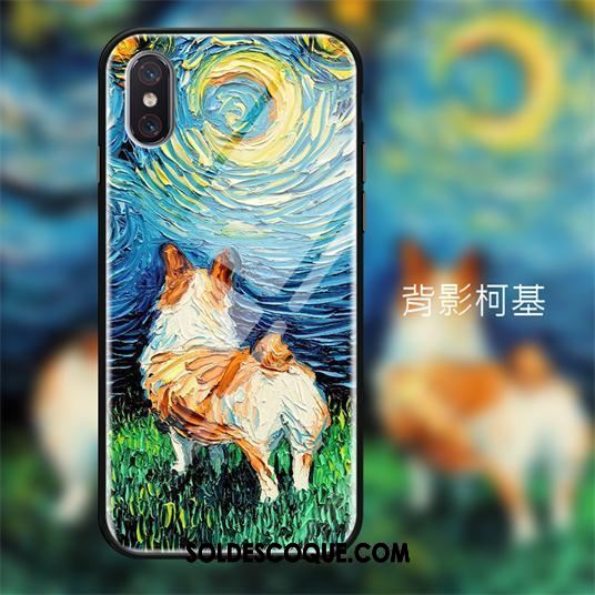 Coque Xiaomi Mi 8 Pro Téléphone Portable Peinture À L'huile Tendance Bleu Petit Pas Cher