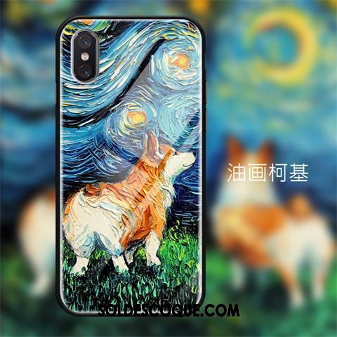 Coque Xiaomi Mi 8 Pro Téléphone Portable Peinture À L'huile Tendance Bleu Petit Pas Cher