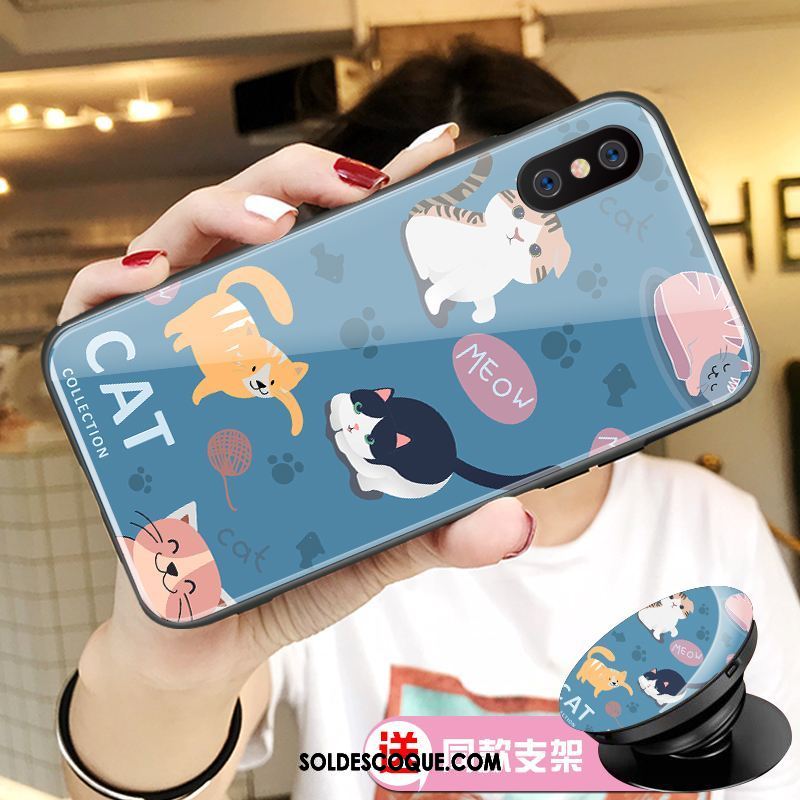 Coque Xiaomi Mi 8 Pro Étui Dessin Animé Verre Nouveau Personnalité Soldes