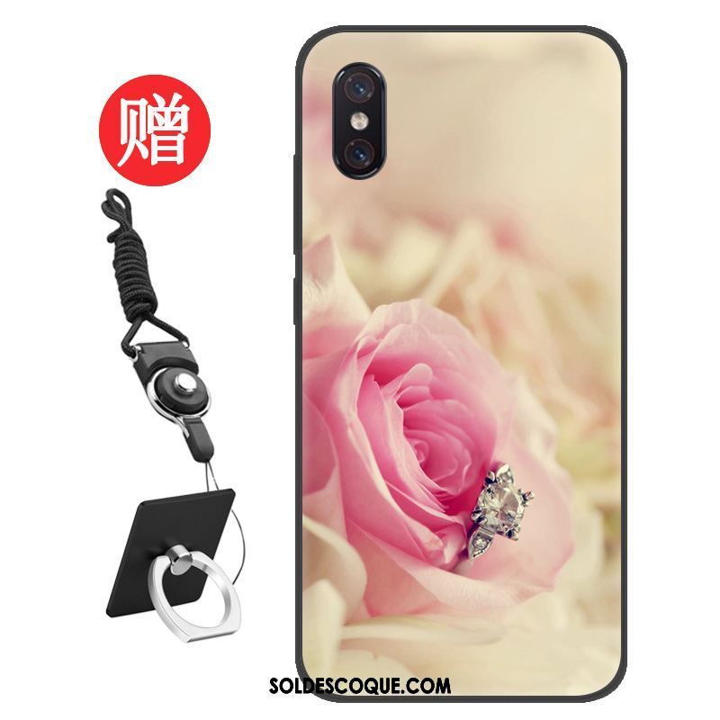 Coque Xiaomi Mi 8 Pro Étui Personnalité Membrane Modèle Fleurie Bleu Soldes