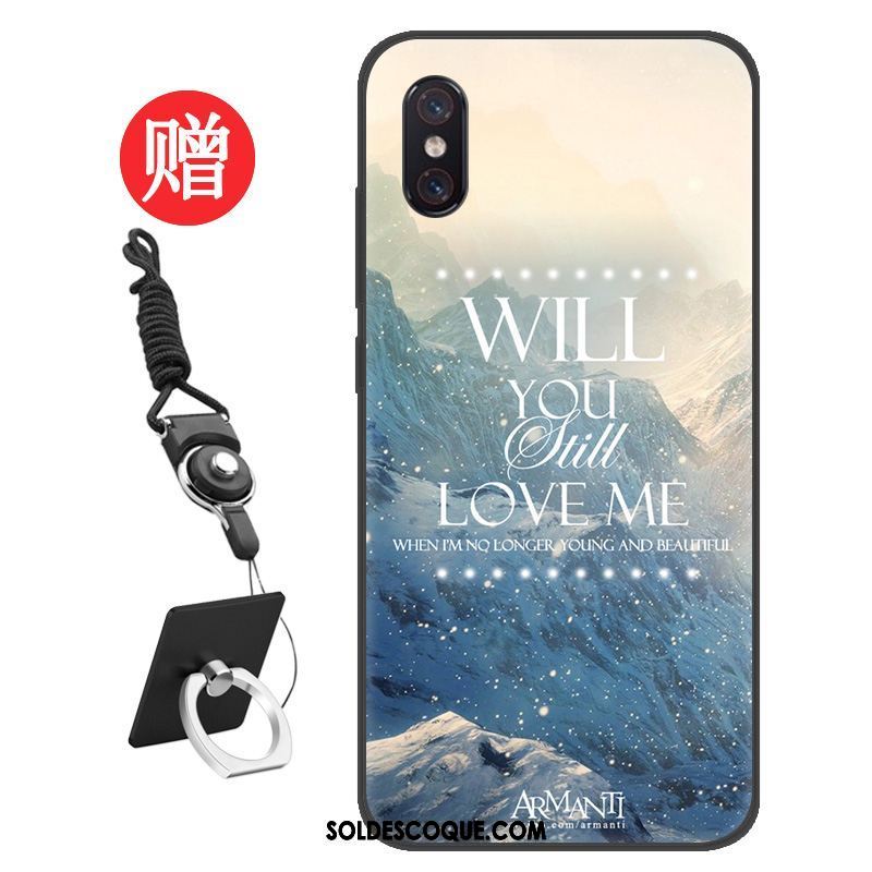 Coque Xiaomi Mi 8 Pro Étui Personnalité Membrane Modèle Fleurie Bleu Soldes