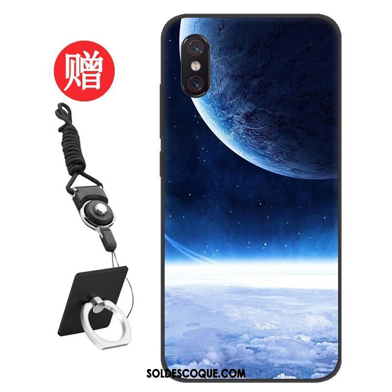 Coque Xiaomi Mi 8 Pro Étui Personnalité Membrane Modèle Fleurie Bleu Soldes