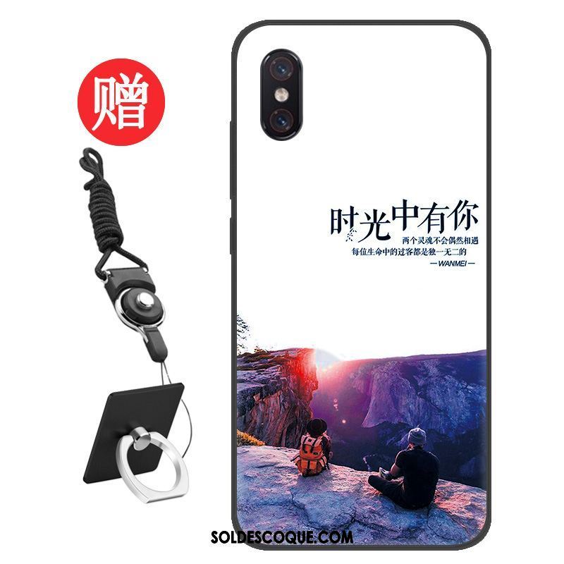 Coque Xiaomi Mi 8 Pro Étui Personnalité Membrane Modèle Fleurie Bleu Soldes