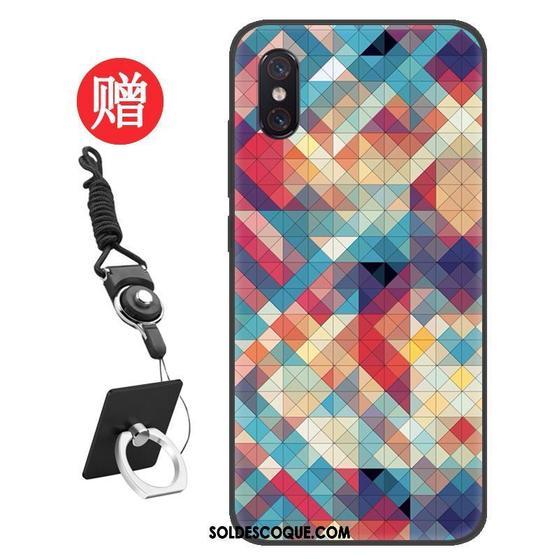 Coque Xiaomi Mi 8 Pro Étui Personnalité Membrane Modèle Fleurie Bleu Soldes