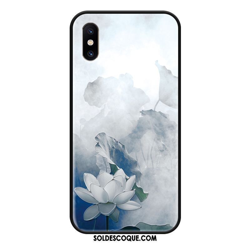 Coque Xiaomi Mi 8 Pro Étui Style Chinois Modèle Fleurie Blanc Art Soldes