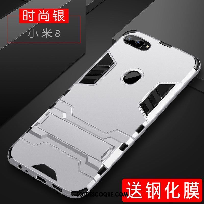 Coque Xiaomi Mi 8 Protection Délavé En Daim Très Mince Silicone Étui Pas Cher