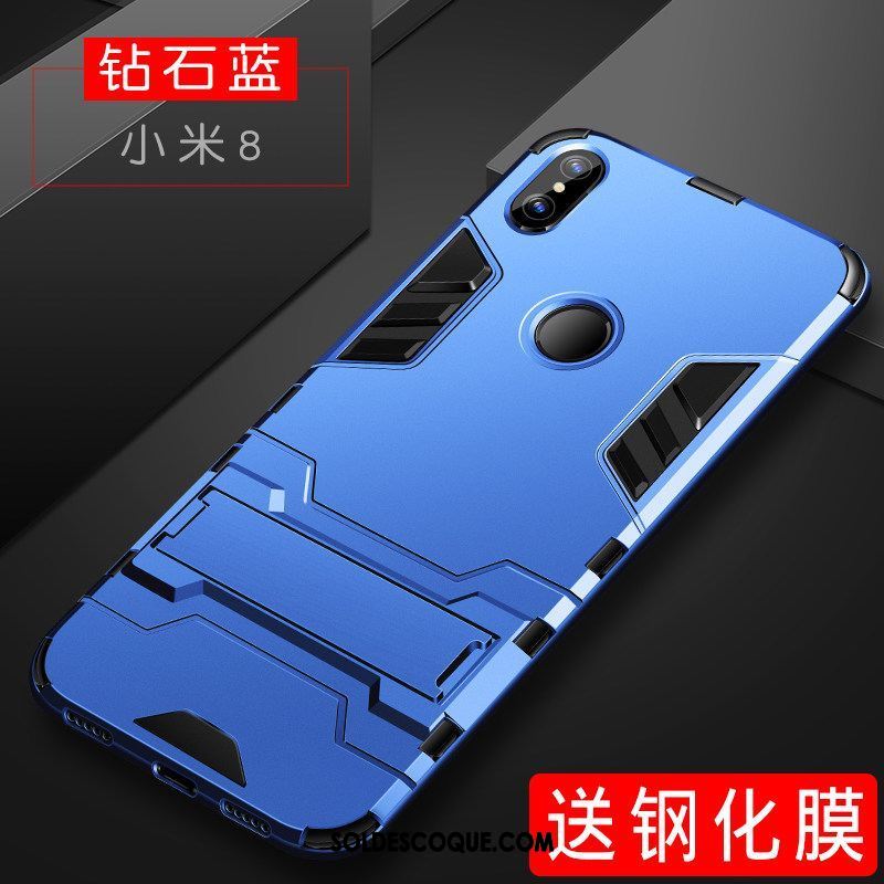 Coque Xiaomi Mi 8 Protection Délavé En Daim Très Mince Silicone Étui Pas Cher