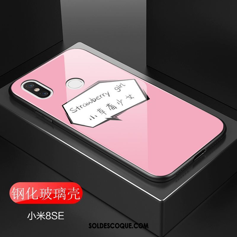 Coque Xiaomi Mi 8 Se Charmant Frais Banane Téléphone Portable Verre Trempé Pas Cher
