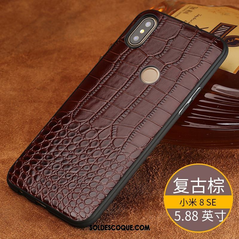 Coque Xiaomi Mi 8 Se Crocodile Modèle Protection Téléphone Portable Marque De Tendance Luxe Pas Cher