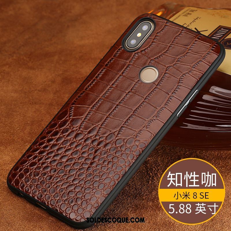 Coque Xiaomi Mi 8 Se Crocodile Modèle Protection Téléphone Portable Marque De Tendance Luxe Pas Cher