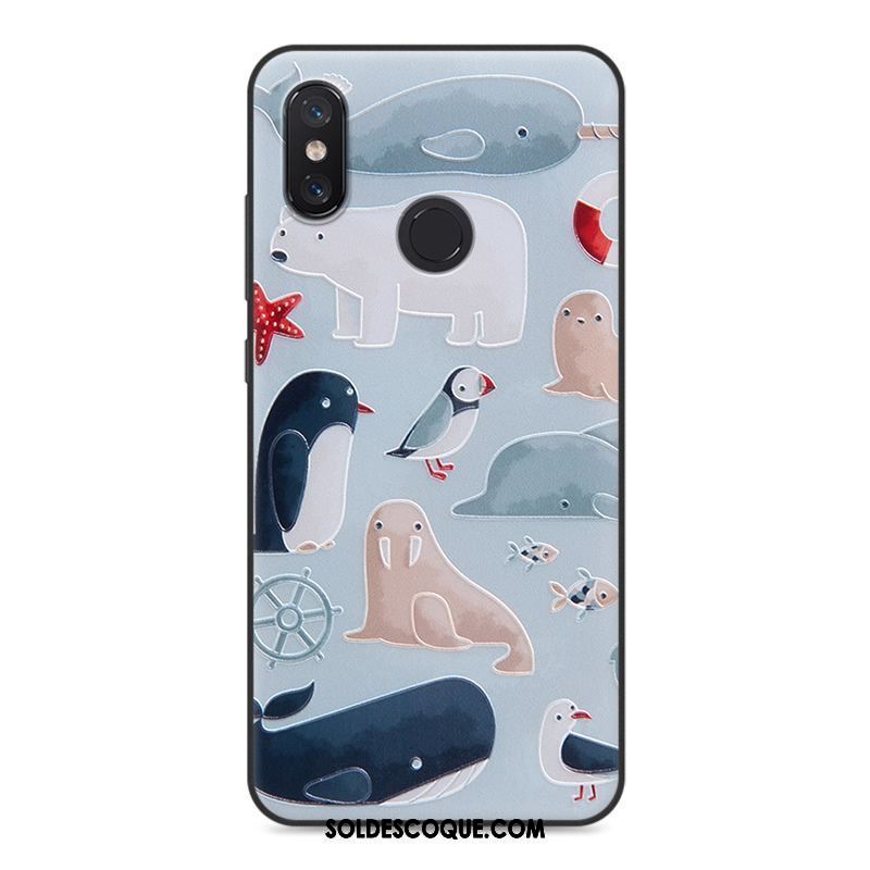 Coque Xiaomi Mi 8 Se Dessin Animé Incassable Téléphone Portable Fluide Doux Bleu France