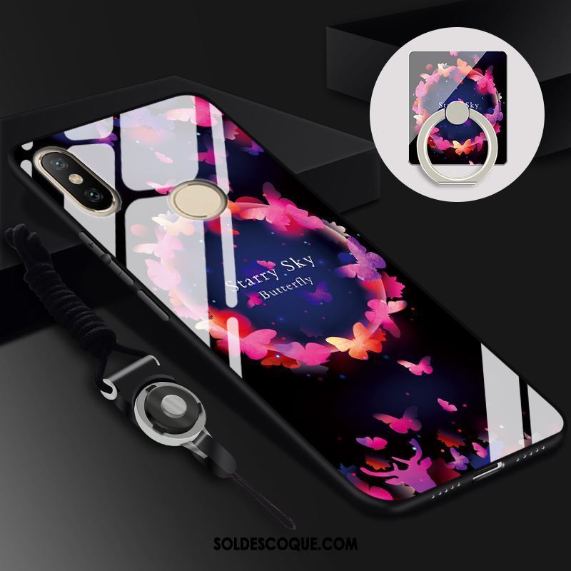 Coque Xiaomi Mi 8 Se Petit Verre Téléphone Portable Étui Violet Pas Cher