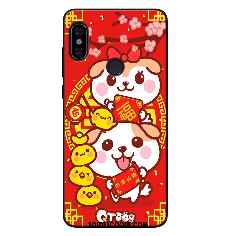 Coque Xiaomi Mi 8 Se Richesse Silicone Chat Téléphone Portable Rouge Pas Cher