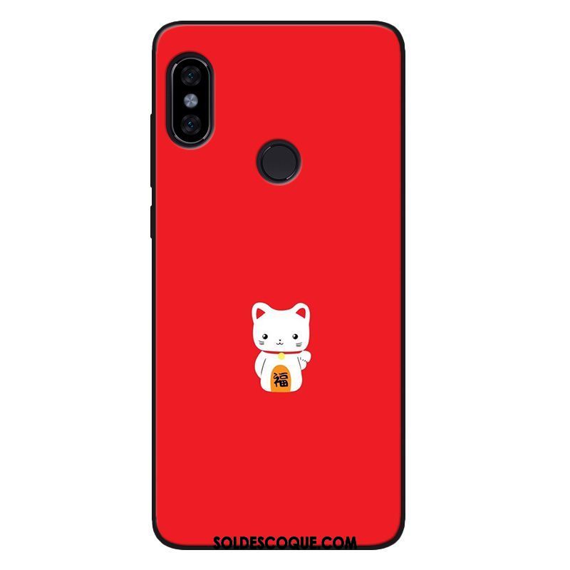 Coque Xiaomi Mi 8 Se Richesse Silicone Chat Téléphone Portable Rouge Pas Cher