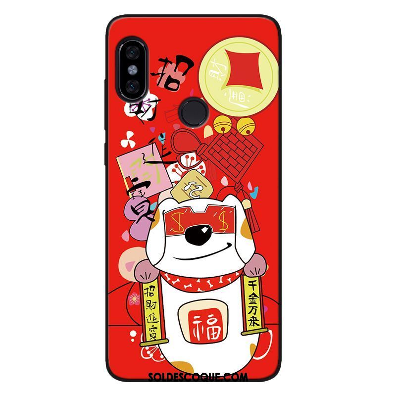 Coque Xiaomi Mi 8 Se Richesse Silicone Chat Téléphone Portable Rouge Pas Cher