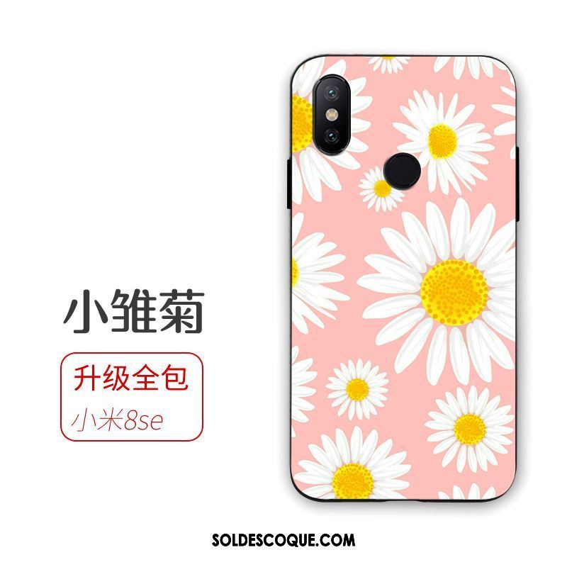 Coque Xiaomi Mi 8 Se Rose Étui Incassable Silicone Fruit Soldes