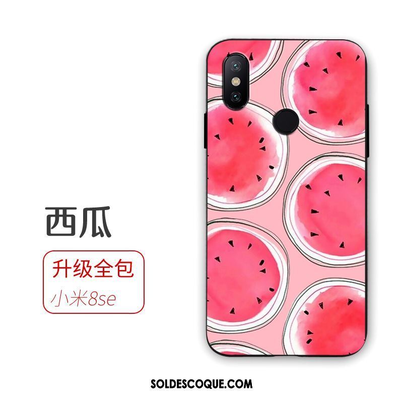Coque Xiaomi Mi 8 Se Rose Étui Incassable Silicone Fruit Soldes