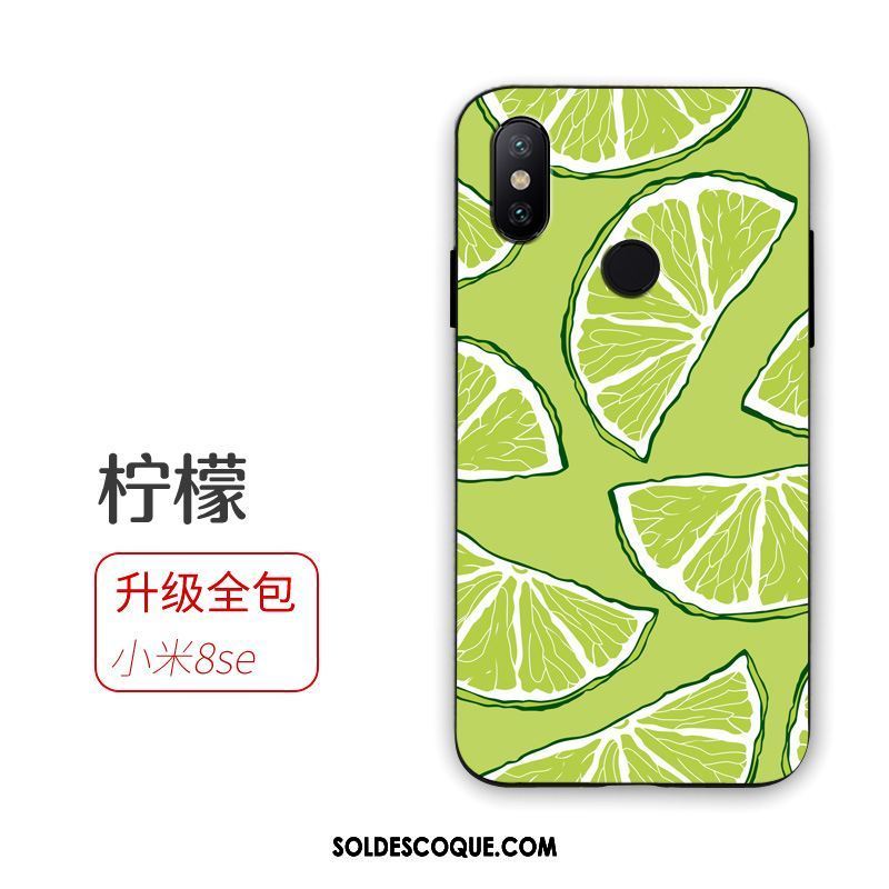 Coque Xiaomi Mi 8 Se Rose Étui Incassable Silicone Fruit Soldes