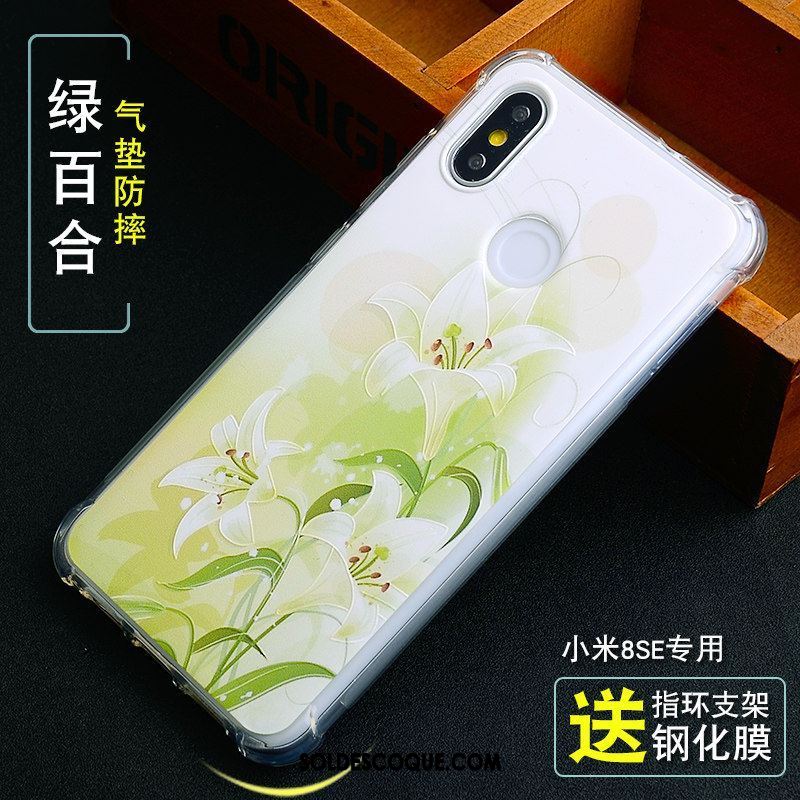 Coque Xiaomi Mi 8 Se Transparent Créatif Silicone Protection Vert Soldes