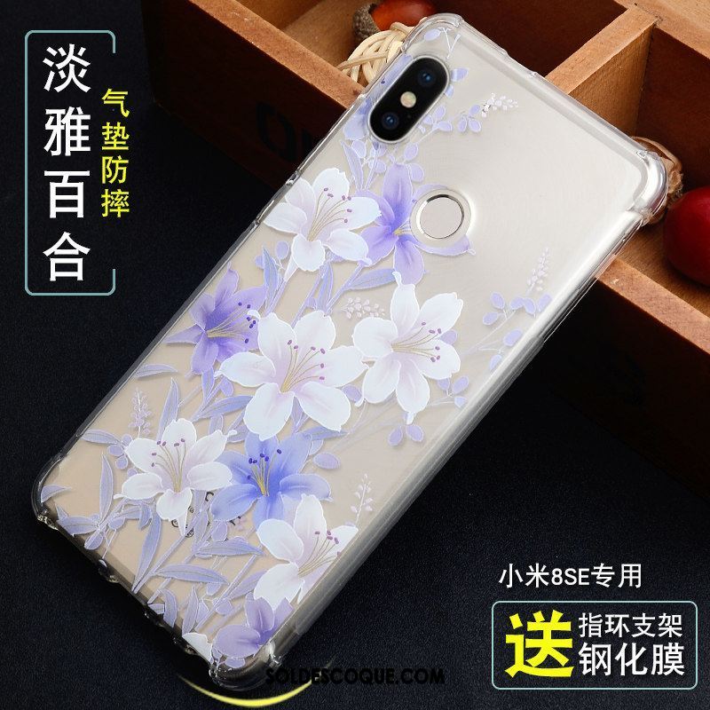 Coque Xiaomi Mi 8 Se Transparent Créatif Silicone Protection Vert Soldes