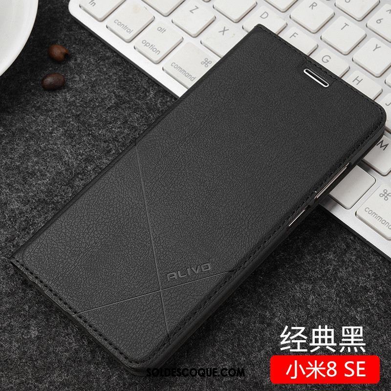 Coque Xiaomi Mi 8 Se Très Mince Tout Compris Incassable Étui En Cuir Protection Pas Cher