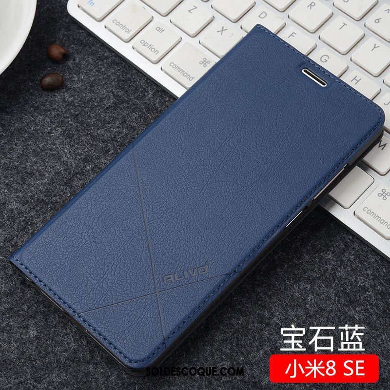 Coque Xiaomi Mi 8 Se Très Mince Tout Compris Incassable Étui En Cuir Protection Pas Cher