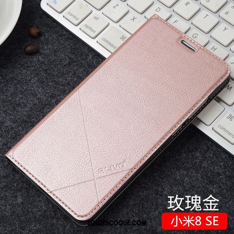 Coque Xiaomi Mi 8 Se Très Mince Tout Compris Incassable Étui En Cuir Protection Pas Cher