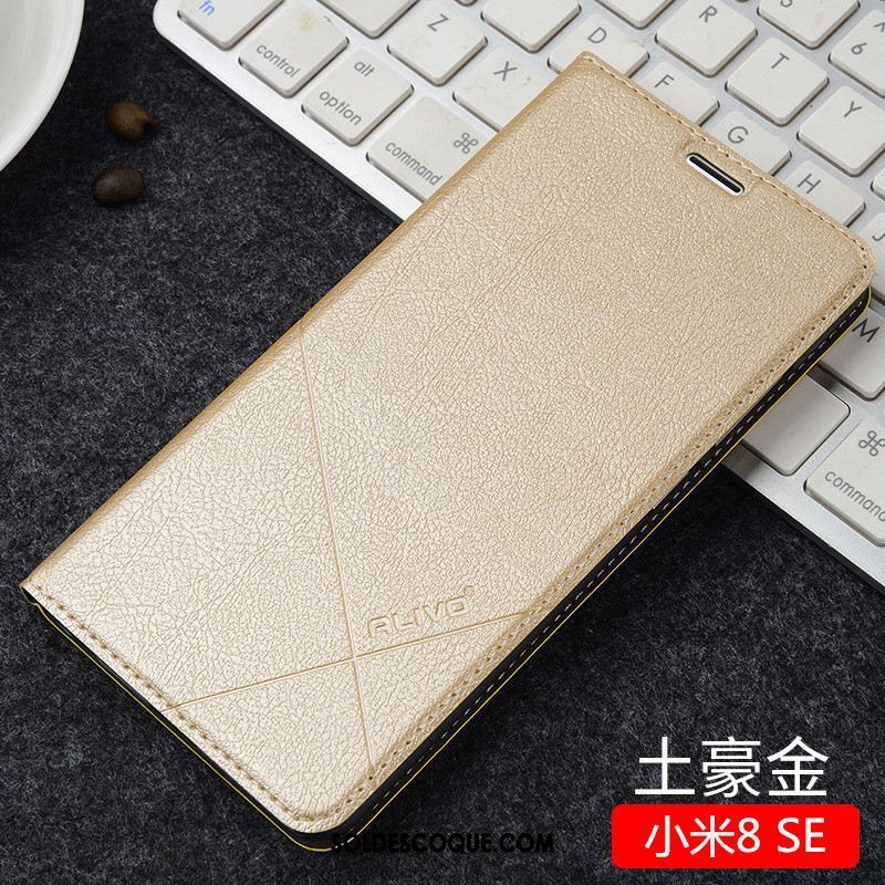 Coque Xiaomi Mi 8 Se Très Mince Tout Compris Incassable Étui En Cuir Protection Pas Cher