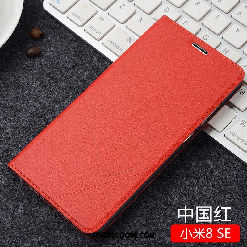 Coque Xiaomi Mi 8 Se Très Mince Tout Compris Incassable Étui En Cuir Protection Pas Cher