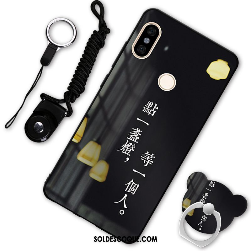 Coque Xiaomi Mi 8 Se Téléphone Portable Noir Petit Rouge Personnalité Pas Cher
