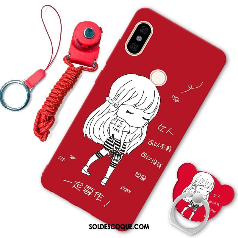Coque Xiaomi Mi 8 Se Téléphone Portable Noir Petit Rouge Personnalité Pas Cher