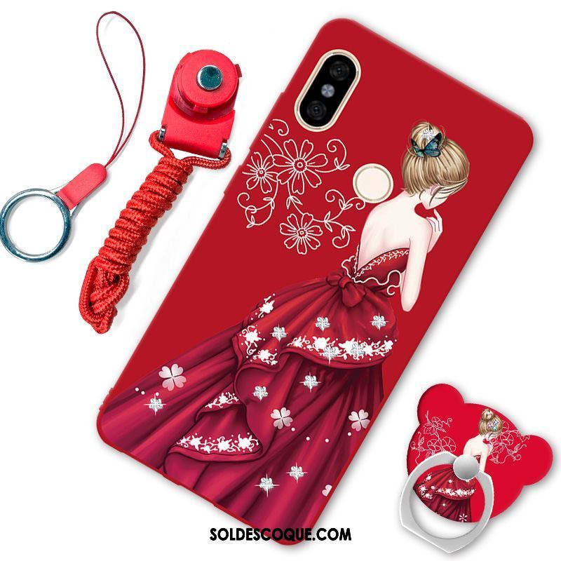 Coque Xiaomi Mi 8 Se Téléphone Portable Noir Petit Rouge Personnalité Pas Cher