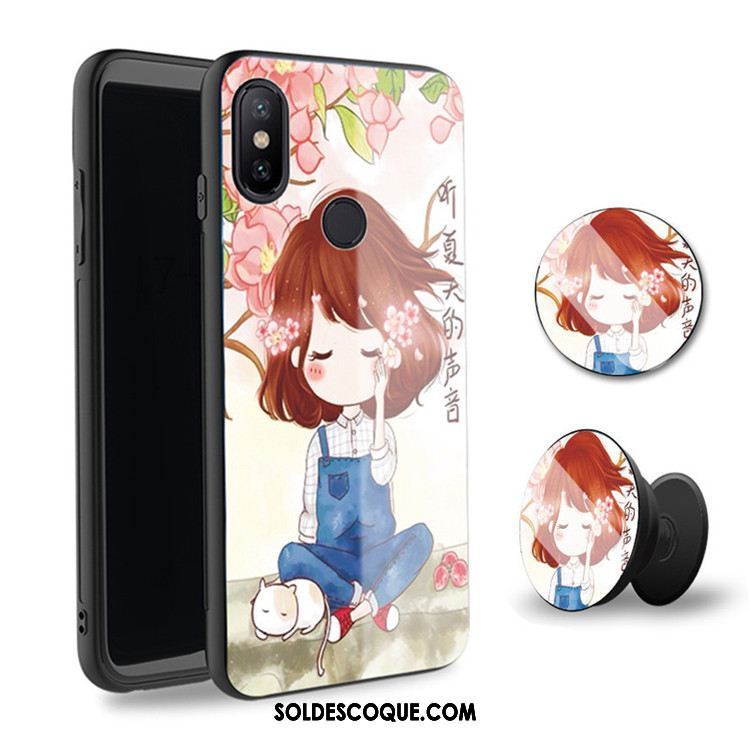 Coque Xiaomi Mi 8 Se Téléphone Portable Protection Très Mince Net Rouge Verre Trempé Housse Pas Cher