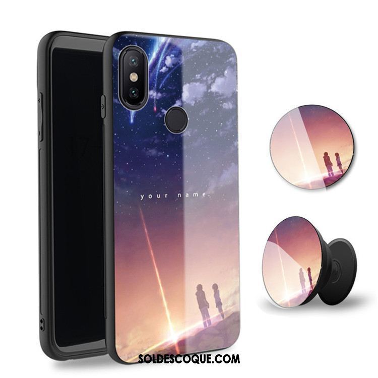 Coque Xiaomi Mi 8 Se Téléphone Portable Protection Très Mince Net Rouge Verre Trempé Housse Pas Cher