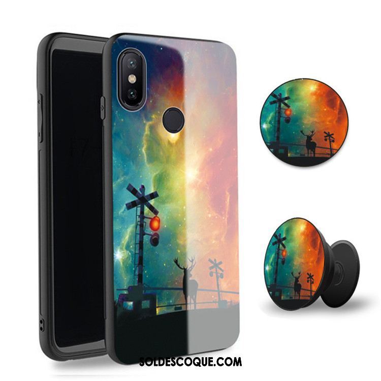 Coque Xiaomi Mi 8 Se Téléphone Portable Protection Très Mince Net Rouge Verre Trempé Housse Pas Cher