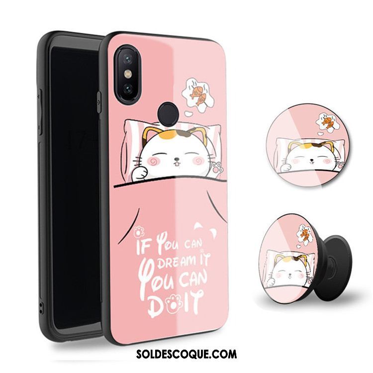 Coque Xiaomi Mi 8 Se Téléphone Portable Protection Très Mince Net Rouge Verre Trempé Housse Pas Cher