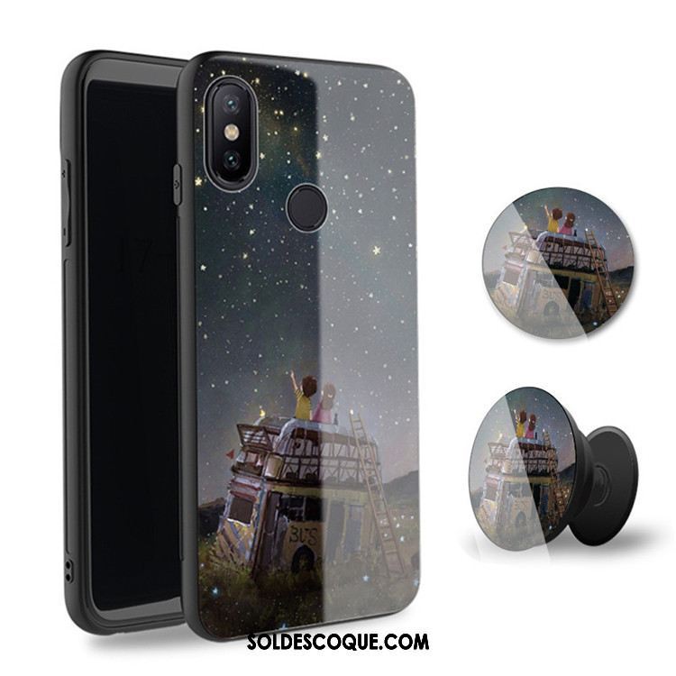 Coque Xiaomi Mi 8 Se Téléphone Portable Protection Très Mince Net Rouge Verre Trempé Housse Pas Cher