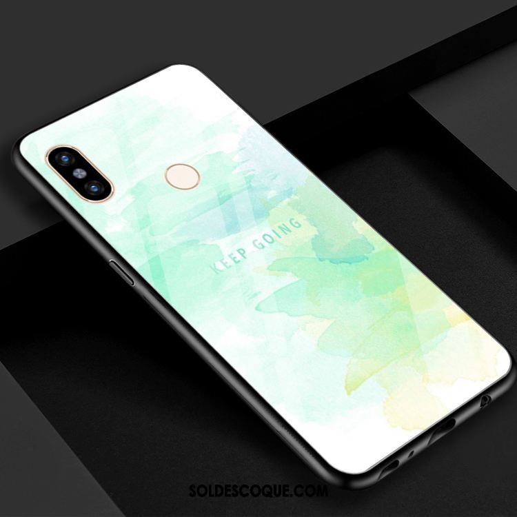 Coque Xiaomi Mi 8 Se Violet Verre Trempé Couleur Petit Vert Pas Cher