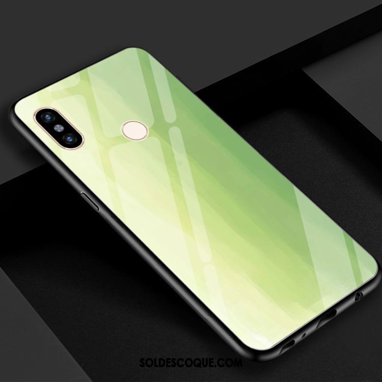 Coque Xiaomi Mi 8 Se Violet Verre Trempé Couleur Petit Vert Pas Cher