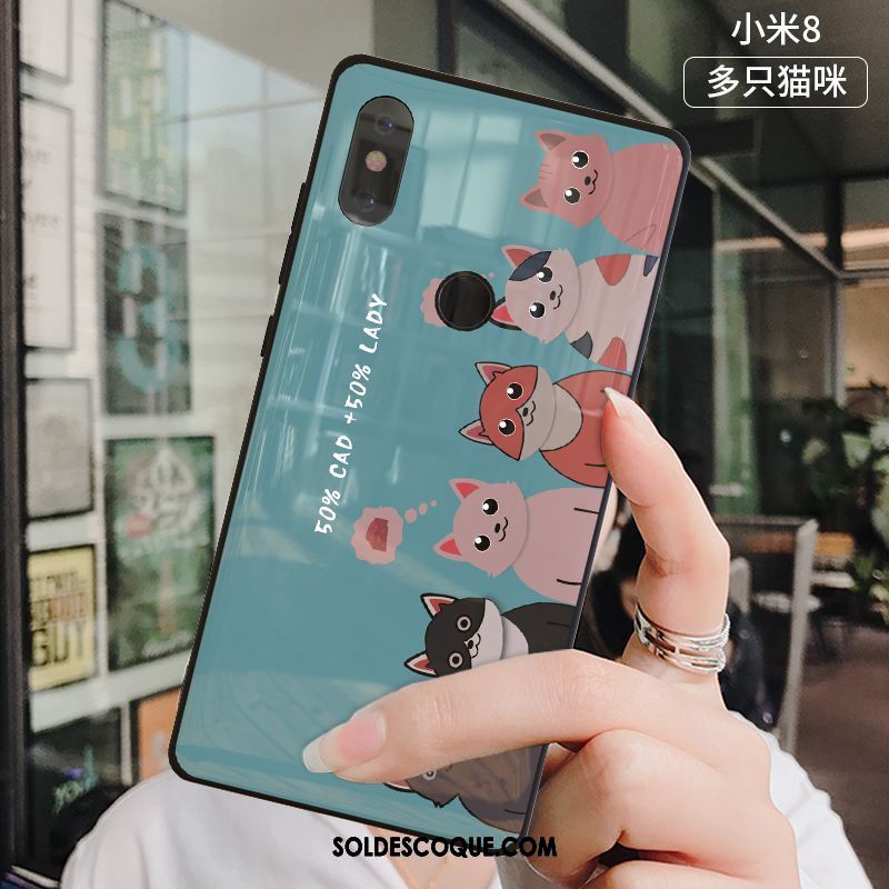 Coque Xiaomi Mi 8 Tendance Petit Téléphone Portable Étui Silicone Housse Pas Cher