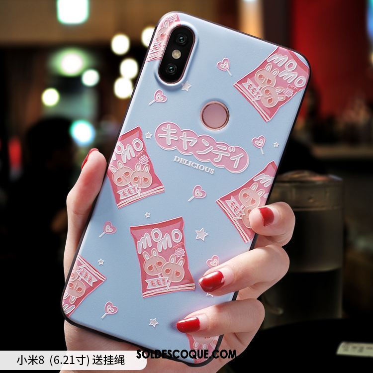Coque Xiaomi Mi 8 Très Mince Petit Délavé En Daim Marque De Tendance Personnalité Soldes
