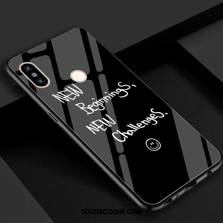 Coque Xiaomi Mi 8 Téléphone Portable Dragon Noir Verre Petit Pas Cher