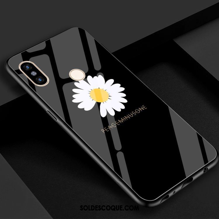 Coque Xiaomi Mi 8 Téléphone Portable Dragon Noir Verre Petit Pas Cher