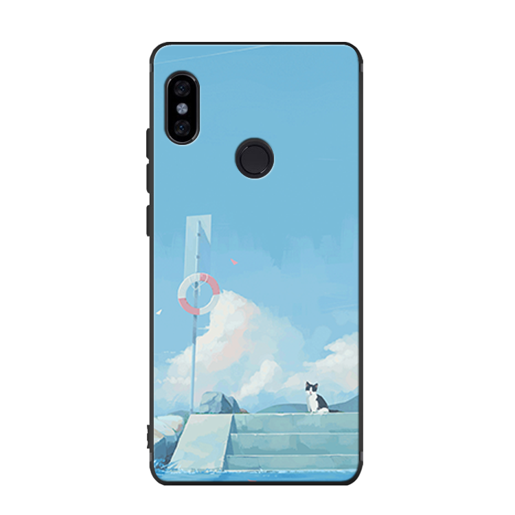 Coque Xiaomi Mi 8 Téléphone Portable Fluide Doux Frais Bleu Étui France